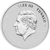 Tuvalu 1 TVD Dune(TM) 2026 1 Oz Silber Rückseite