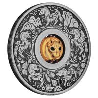 Tuvalu - 1 TVD Lunar III Pferd 2026 - 1 Oz Silber Antik Finish Rotating Charm