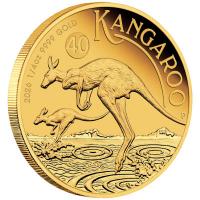 Australien - 25 AUD Känguru 40. Jubiläum 2026 - 1/4 Oz Gold PP