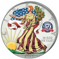 USA - 1 USD American Silver Eagle 250. Jubiläum Privy 2026 - 1 Oz Silber Color