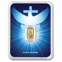 Goldbarren - Segen Jesu Christi - 1g Gold im Blister