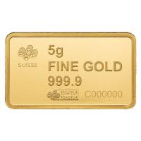 Goldbarren PAMP America the Free Bald Eagle 5g Gold im Blister Rückseite