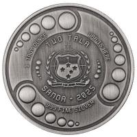 Samoa 2 Dollar Alien Architects 2025 1 Oz Silber Antik Finish Rückseite