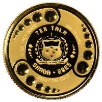 Samoa 5 Dollar Alien Architects 2025 1/10 Oz Gold BU Rückseite