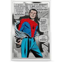 Niue - 2 NZD Marvel(TM) Iconic Moments (4.) Spider-Man(TM) The Power, The Duty, The Choice - 1 Oz Silber PP Color