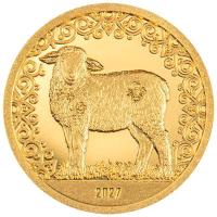 Mongolei - 1000 Togrog Lunar Jahr der Ziege 2027 - 0,5g Gold PP