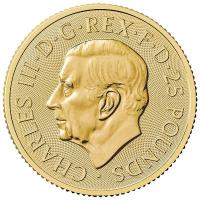 Großbritannien 25 GBP St. George and the Dragon 2026 1/4 Oz Gold Rückseite