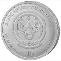 Ruanda 10 RWF 250. Jahrestag der Unabhängigkeitserklärung USA 2026 1/12 Oz Silber Reverse Proof Rückseite