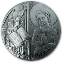 Silbermedaille Weihnachten 1983 Silbermünze HighRelief AntikFinish Rückseite