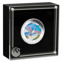 Australien - 1 AUD Schwan 2026 - 1 Oz Silber Color Box CoA