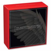 Australien - 1 AUD Schwan 2026 - 1 Oz Silber Color Box CoA