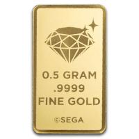 Goldbarren Sega(C) Sonic(TM) the Hedgehog 35. Jubiläum 0,5g Gold im Blister Rückseite