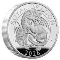 Großbritannien - 5 GBP Tudor Beasts (10.) The Royal Dragon 2026 - 2 Oz Silber PP
