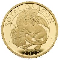 Großbritannien - 25 GBP Tudor Beasts (10.) The Royal Dragon 2026 - 1/4 Oz Gold PP