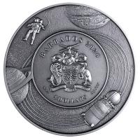 Barbados 5 Dollar Fenster zur Erde 2026 5 Oz Silber Antik Finish Rückseite