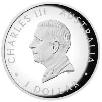 Australien 1 AUD Perth Mint Känguru 2026 1 Oz Silber PP High Relief Color Rückseite