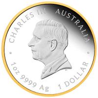 Australien 1 AUD Goldrausch (Gold Rush) 175. Jubiläum 2026 1 Oz Silber PP Gilded Rückseite