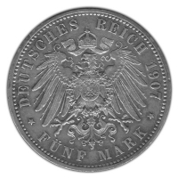 Deutsches Kaiserreich - 5 Mark Wilhelm II - 25g Silber