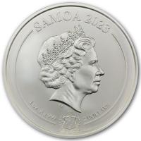Samoa 2 Dollar Four Guardians (1.) White Tiger 2023 1 Oz Silber Rückseite