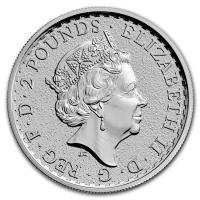 Großbritannien - 2 GBP Lunar Hahn 2017 - 1 Oz Silber Color