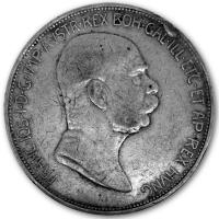 Österreich - 5 Kronen Franz Josef I. 60. Regierungsjubiläum 1908 - Silber