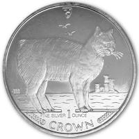 Isle of Man - 1 Crown Cats 1988 - 1 Oz Silber