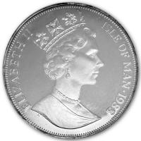 Isle of Man 1 Crown Cats 1988 1 Oz Silber Rückseite