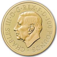 Großbritannien 100 GBP Tudor Beasts (9.) The Royal Dragon 2026 1 Oz Gold Rückseite