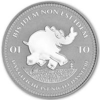Tuvalu 1 TVD Ottifanten OTTO WAALKES SIGNATUR 2023 1 Oz Silber Rückseite