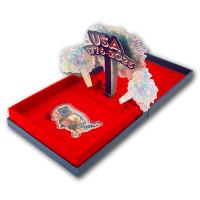 Solomon Islands - 2 Dollar PAMP 250. Jahrestag USA: Stars and Stripes - 1 Oz Silber Color