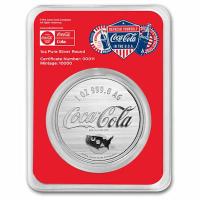 USA Coca Cola(R) Americana 1 Oz Silber Color Rückseite