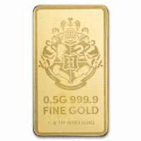 Goldbarren Harry Potter(TM) 25. Jahrestag 0,5g Gold im Blister Rückseite