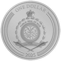 Niue 1 NZD 20.Todestag Papst Johannes Paul II. 2026 1 Oz Silber PP Rückseite