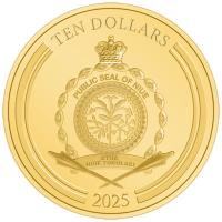 Niue 10 NZD 20.Todestag Papst Johannes Paul II. 2026 1/4 Oz Gold PP Rückseite