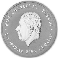 Tuvalu - 1 TVD Ottifanten OTTO WAALKES SIGNATUR 2026 - 1 Oz Silber Gilded