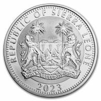 Sierra Leone 1 Dollar Big Five (2.) Elefant 2023 1 Oz Silber Rückseite