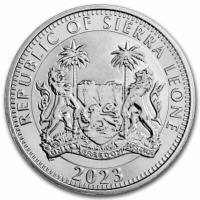 Sierra Leone 1 Dollar Big Five (3.) Büffel 2023 1 Oz Silber Rückseite