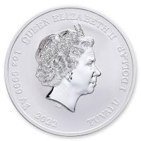 Tuvalu 1 TVD Street Fighter (2.): Chun Li 2022 1 Oz Silber Rückseite