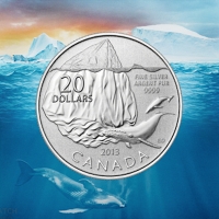 Kanada - 20 CAD $20 for $20 Eisberg 2013 - 1/4 Oz Silber