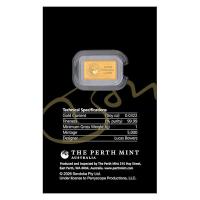 Australien - Bon Scott 80. Jahrestag Goldbarren 2026 - 1g Gold