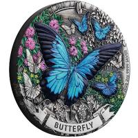 Australien - 2 AUD Schmetterling (Butterfly) 2026 - 2 Oz Silber Antik Finish Color