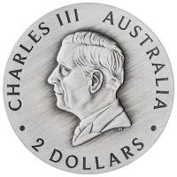 Australien 2 AUD Schmetterling (Butterfly) 2026 2 Oz Silber Antik Finish Color Rückseite