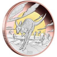 Australien - 8 AUD Wunder Australiens (Wonders of Australia) The Outback Kangaroo 2026 - 5 Oz Silber PP Gilded