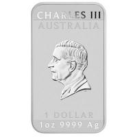 Australien 1 AUD Lunar Pferd Barren 2026 1 Oz Silber Color Rückseite