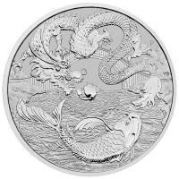 Australien - 1 AUD Myths & Legends: Dragon & Koi 2023 - 1 Oz Silber