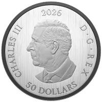 Kanada 50 CAD Triple Maple 2026 5 Oz Silber PP Rückseite