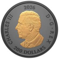 Kanada 200 CAD Triple Maple 2026 1 Oz Gold PP Rückseite