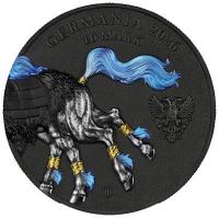 Germania Mint 10 Mark Germania Beasts: Sleipnir 2026 2 Oz Silber Ultra Double High Relief Rückseite