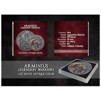 Legendary Warriors - (14.) Arminius - 1 Oz Silber Antik Finish Color