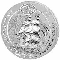 Ruanda - 50 RWF Nautische Unze USS Constitution 2022- 1 Oz Silber